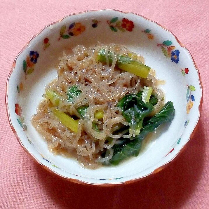 糸蒟蒻と小松菜の煮物
